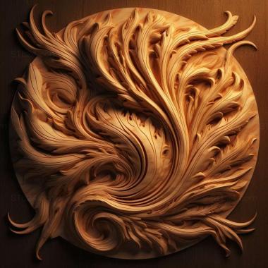 Patterns and decorations stl flames 3 3d model